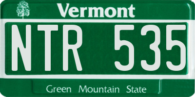 VT license plate NTR535
