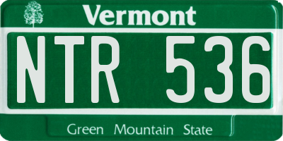 VT license plate NTR536