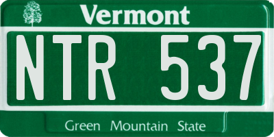 VT license plate NTR537