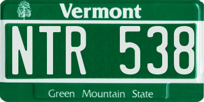 VT license plate NTR538