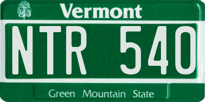VT license plate NTR540
