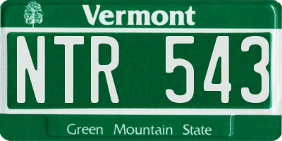 VT license plate NTR543