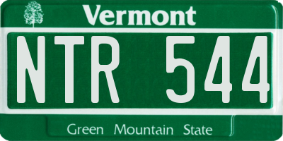 VT license plate NTR544