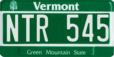 VT license plate NTR545