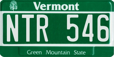 VT license plate NTR546