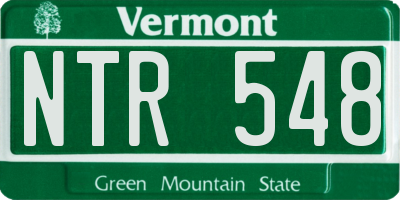 VT license plate NTR548