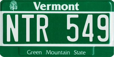 VT license plate NTR549