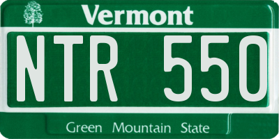 VT license plate NTR550