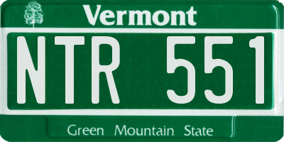 VT license plate NTR551