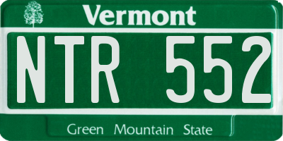 VT license plate NTR552