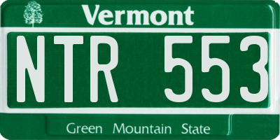 VT license plate NTR553