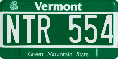 VT license plate NTR554