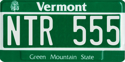 VT license plate NTR555