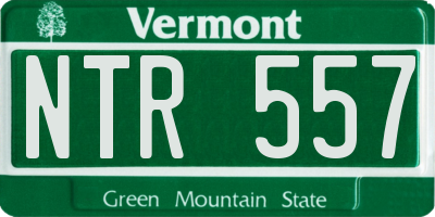 VT license plate NTR557