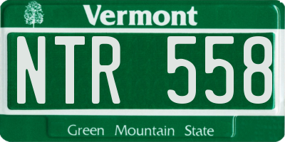 VT license plate NTR558
