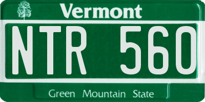 VT license plate NTR560