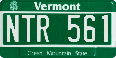 VT license plate NTR561