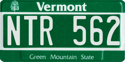 VT license plate NTR562