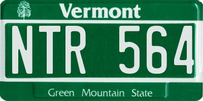 VT license plate NTR564