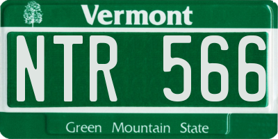 VT license plate NTR566