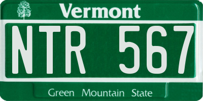 VT license plate NTR567