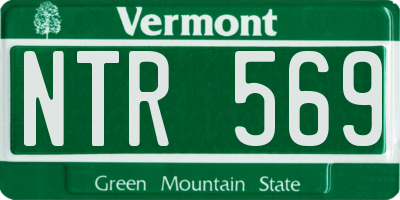 VT license plate NTR569