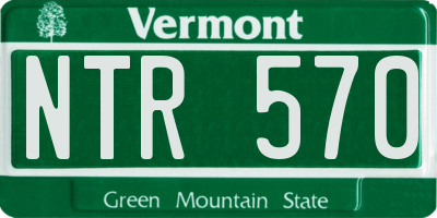 VT license plate NTR570