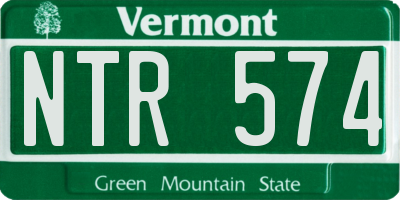VT license plate NTR574