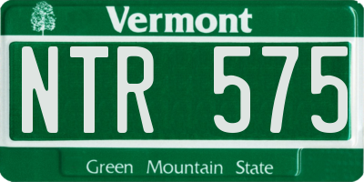 VT license plate NTR575