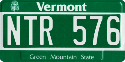 VT license plate NTR576