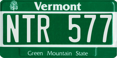 VT license plate NTR577
