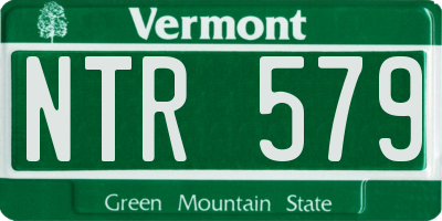 VT license plate NTR579