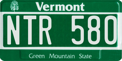 VT license plate NTR580