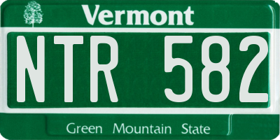 VT license plate NTR582