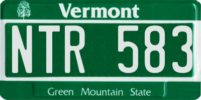 VT license plate NTR583