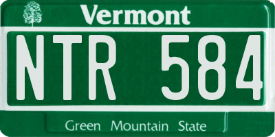 VT license plate NTR584