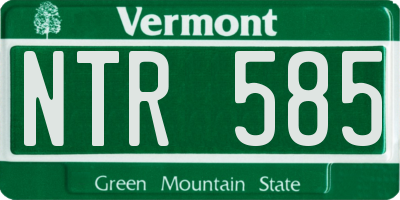 VT license plate NTR585