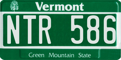 VT license plate NTR586