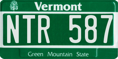 VT license plate NTR587