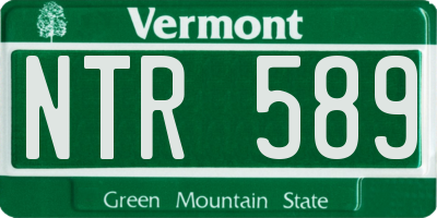 VT license plate NTR589
