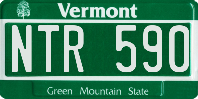 VT license plate NTR590