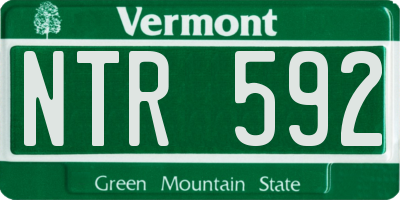 VT license plate NTR592