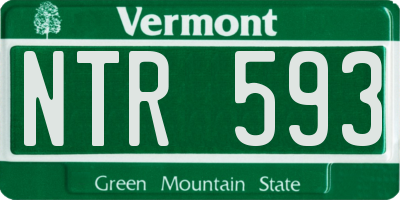VT license plate NTR593