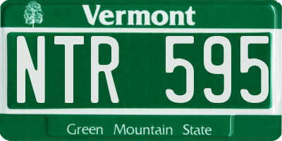 VT license plate NTR595