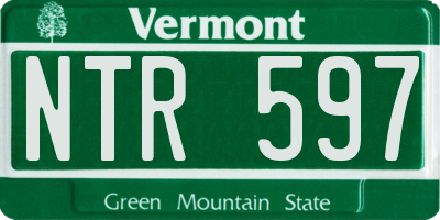 VT license plate NTR597