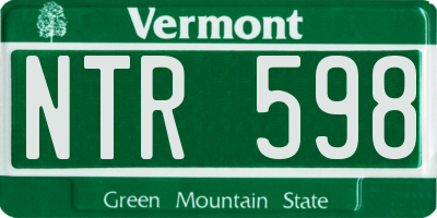 VT license plate NTR598