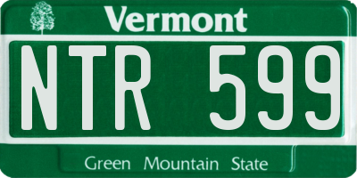VT license plate NTR599