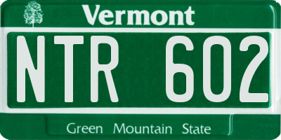 VT license plate NTR602