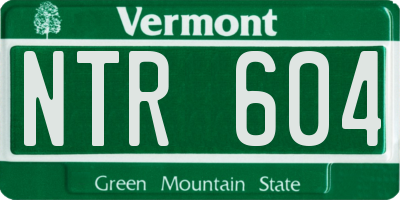 VT license plate NTR604
