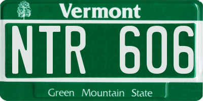 VT license plate NTR606